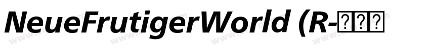 NeueFrutigerWorld (R字体转换 NeueFrutigerWorld (R字体转换
